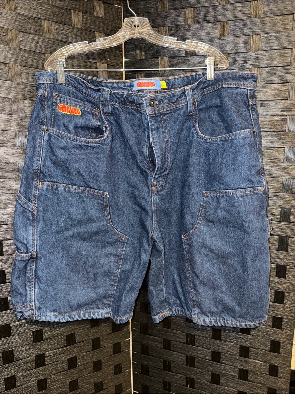 Empyre blue denim carpenter shorts Size 40"